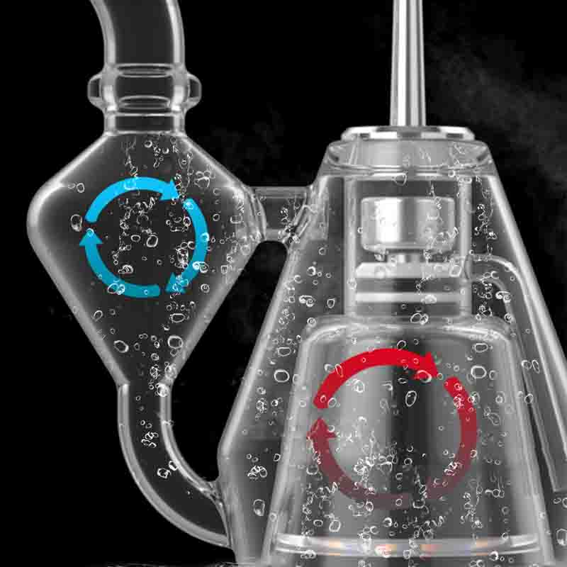 Original Leaf Buddi Tower T-Enail Kit Elétrico Hookah E-Rig Vaporizador de cera com 1500mAh alimentado por bateria Elétrica Dab Rigs Tubo de água de vidro (1)